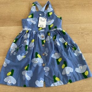 Blue Floral Button-Down Dress